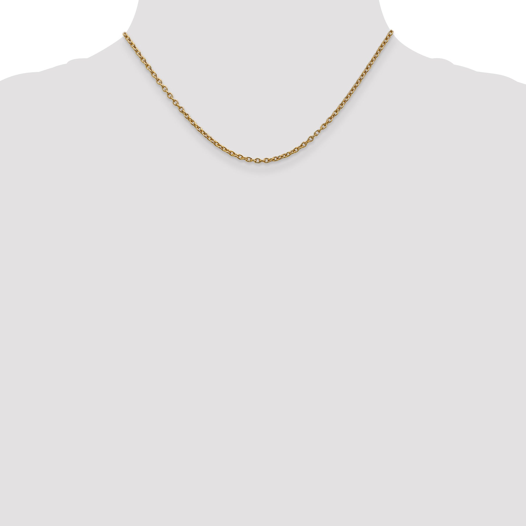 14k 2.4mm Round Open Link Cable Chain