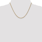 14k 2.4mm Round Open Link Cable Chain