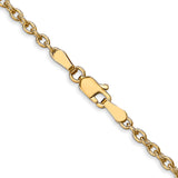 14k 2.4mm Round Open Link Cable Chain