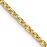 14k 2.4mm Round Open Link Cable Chain