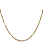 14k 2.4mm Round Open Link Cable Chain