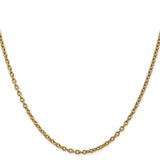 14k 2.4mm Round Open Link Cable Chain