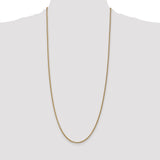 14k 2.4mm Round Open Link Cable Chain