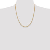 14k 3.2mm Round Open Link Cable Chain