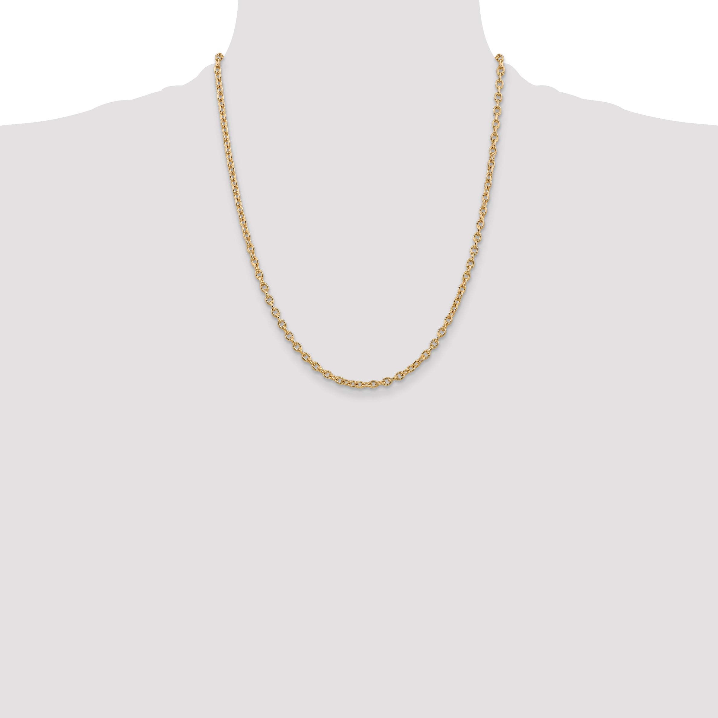 14k 3.2mm Round Open Link Cable Chain