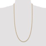 14k 3.2mm Round Open Link Cable Chain