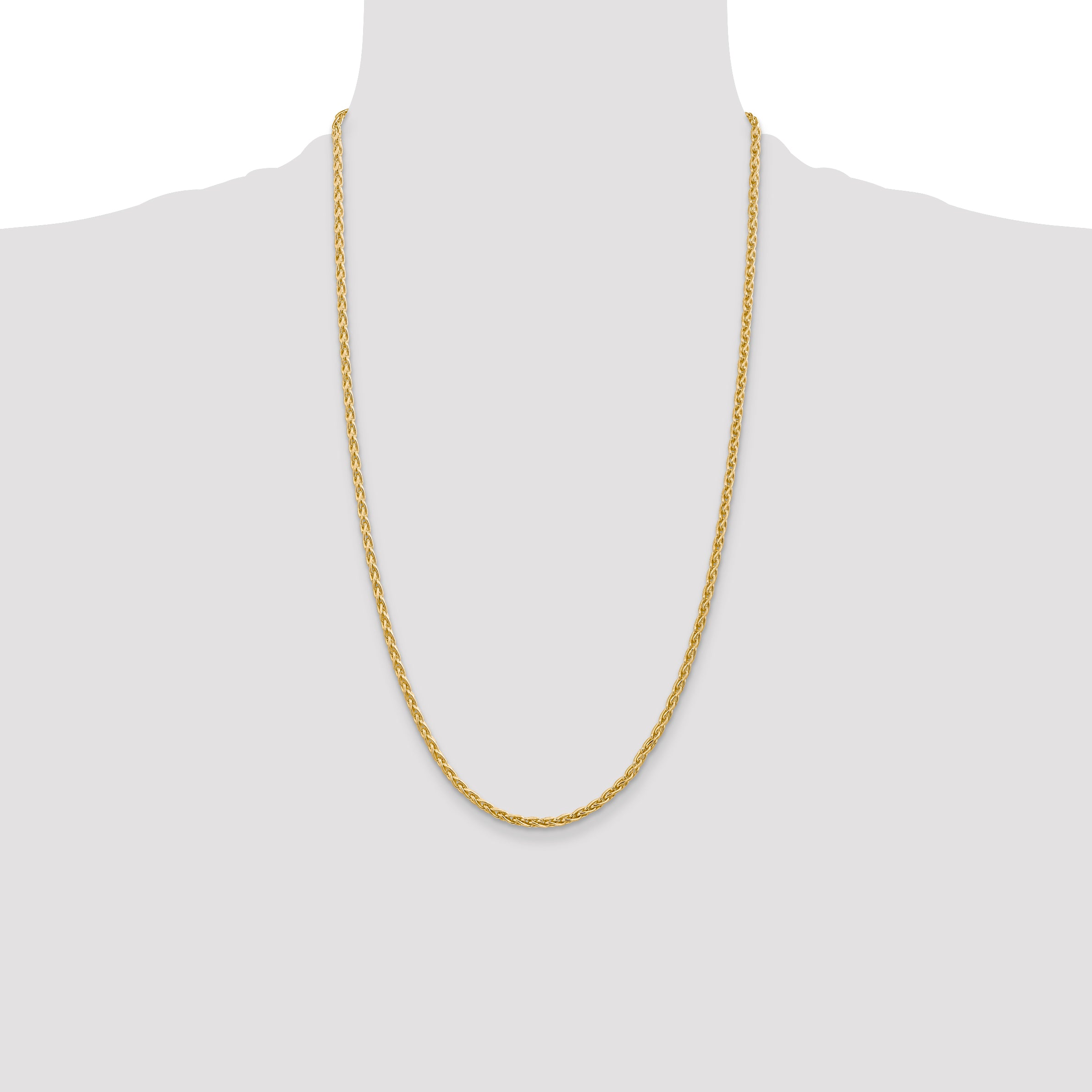 14k 3mm Parisian Wheat Chain