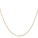 14k 1.2mm D/C Beaded Pendant Chain