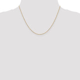 14k 1.2mm D/C Beaded Pendant Chain