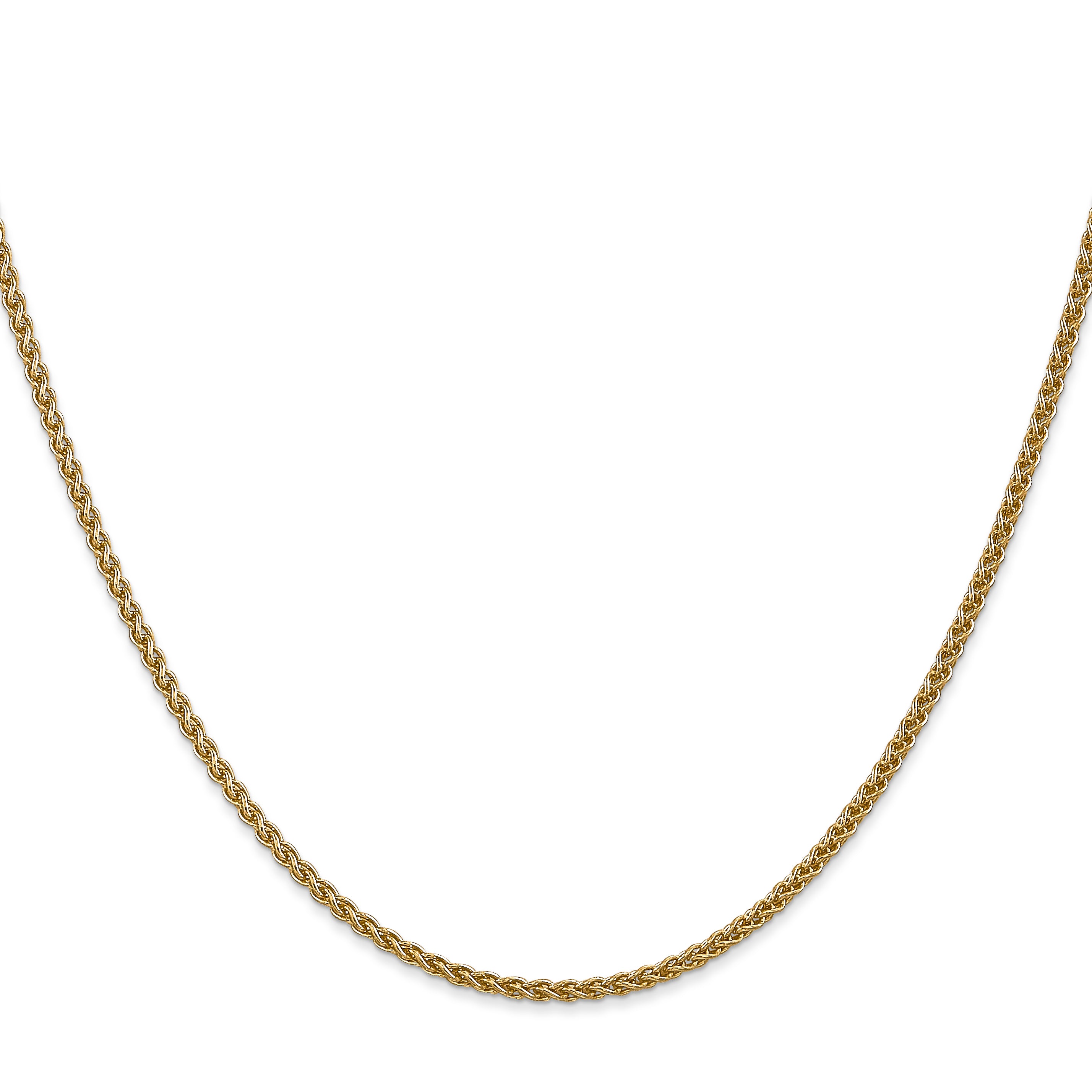 14k 1.05mm Spiga with Spring Ring Clasp Chain