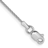 14k White Gold 1mm Parisian Wheat Chain Anklet