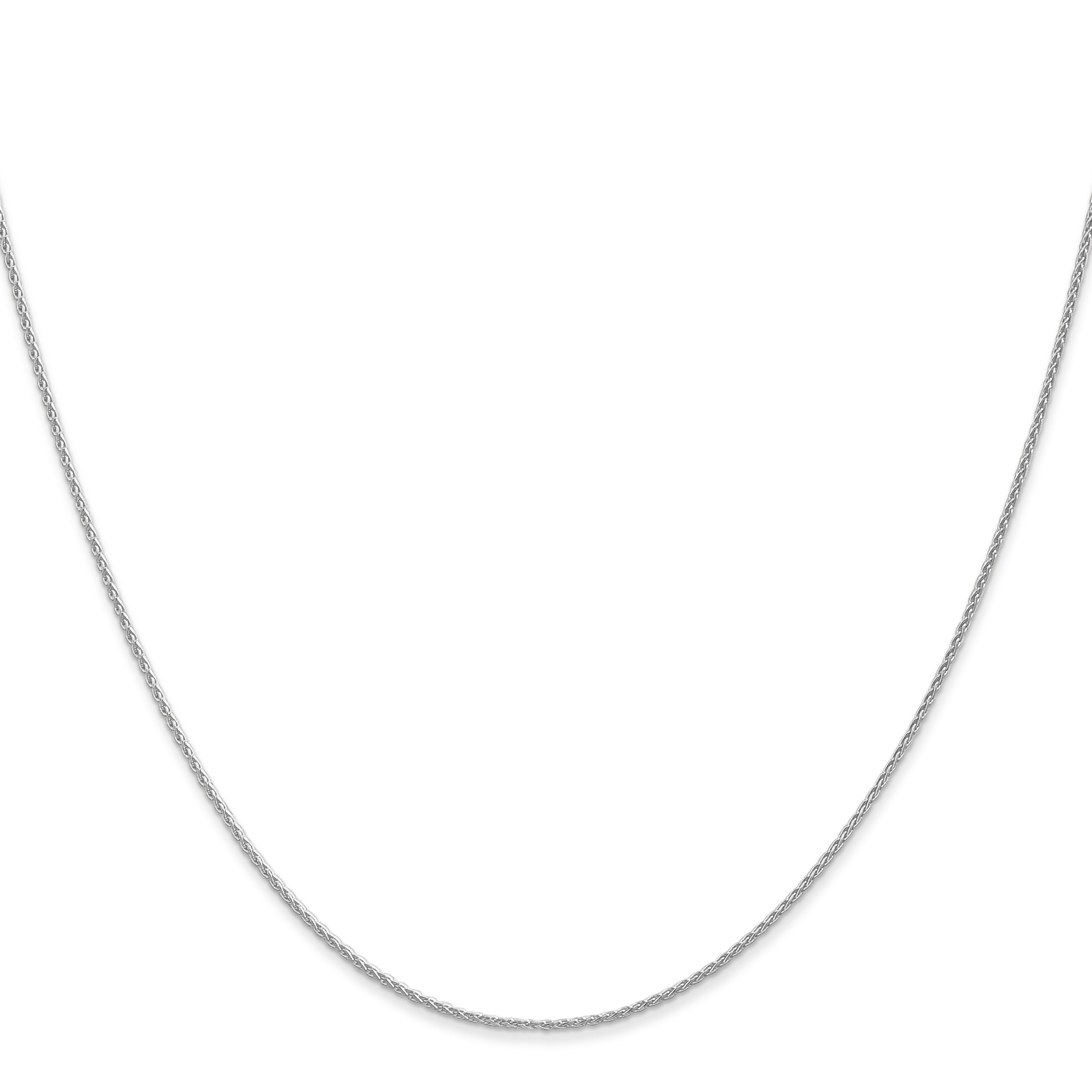 14k White Gold 1mm Parisian Wheat Chain