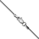 14k White Gold 1.2mm Parisian Wheat Chain