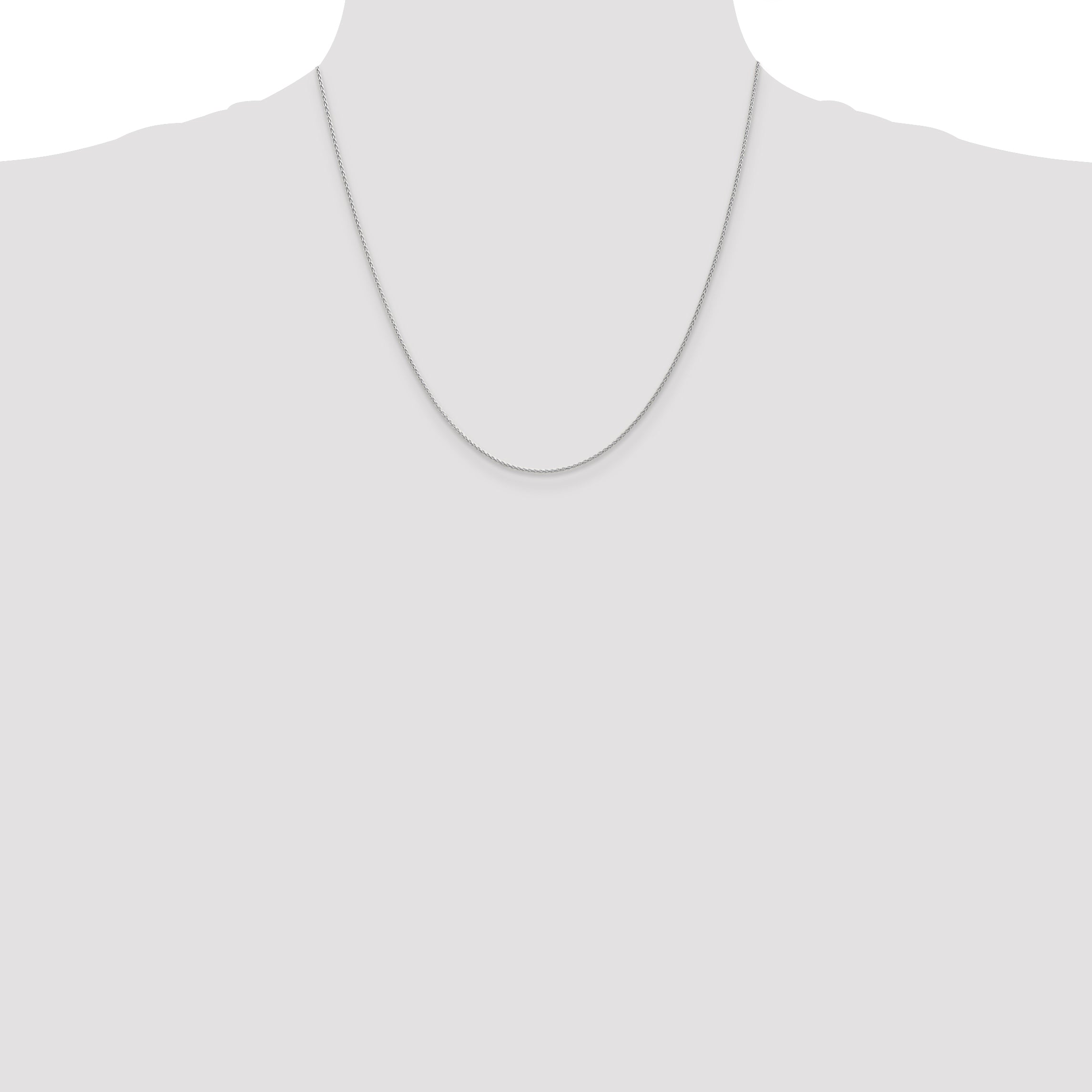 14k White Gold 1.2mm Parisian Wheat Chain