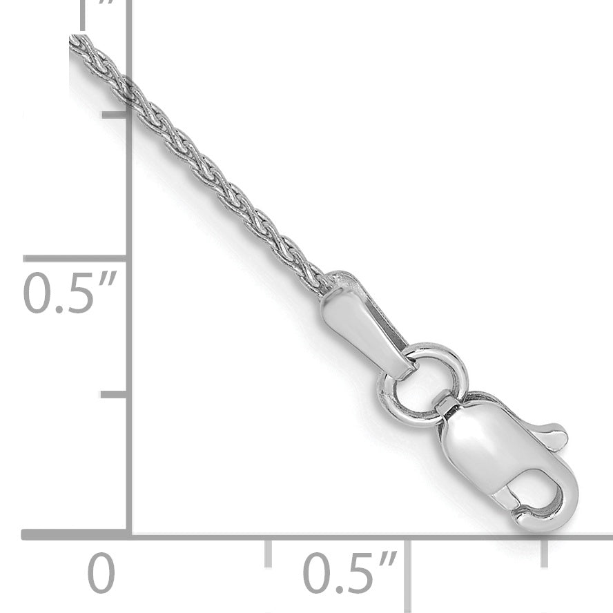 14k White Gold 1.2mm Parisian Wheat Chain