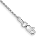 14k White Gold 1.2mm Parisian Wheat Chain