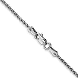 14k White Gold 1.5mm Parisian Wheat Chain