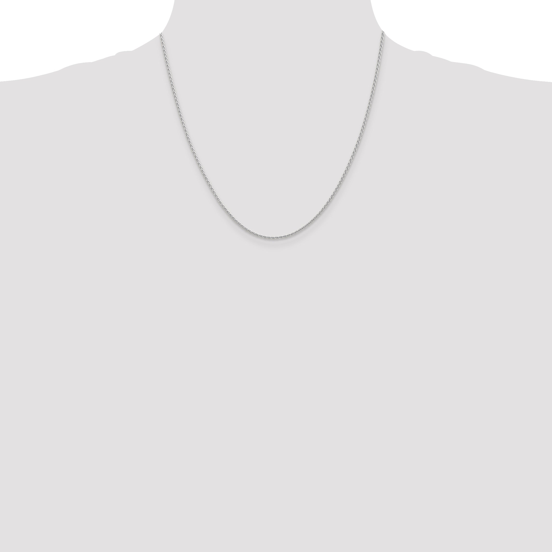 14k White Gold 1.5mm Parisian Wheat Chain