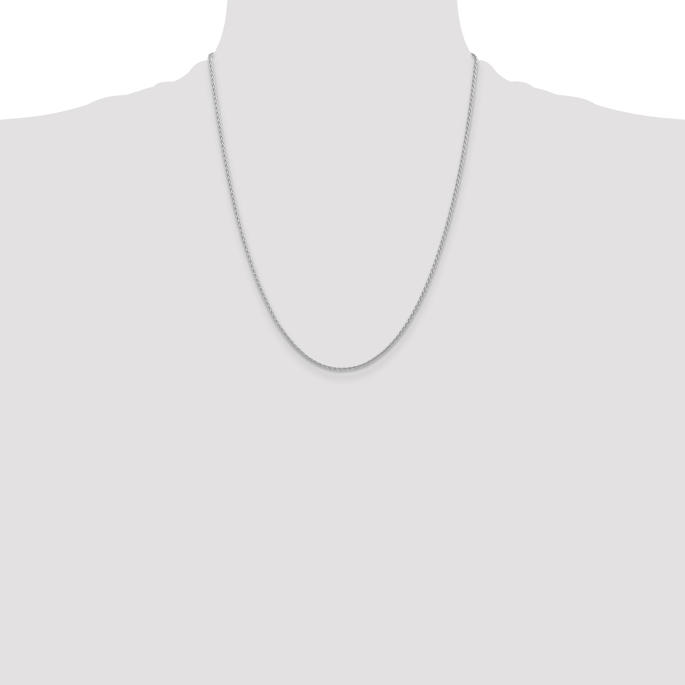 14k White Gold 1.5mm Parisian Wheat Chain