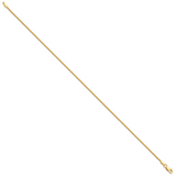14k 1.5mm Parisian Wheat Chain Anklet