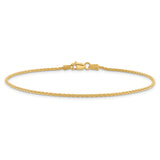14k 1.5mm Parisian Wheat Chain Anklet