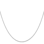 14k White Gold .8mm D/C Parisian Wheat Chain