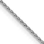 14k White Gold .8mm D/C Parisian Wheat Chain
