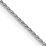 14k White Gold .8mm D/C Parisian Wheat Chain