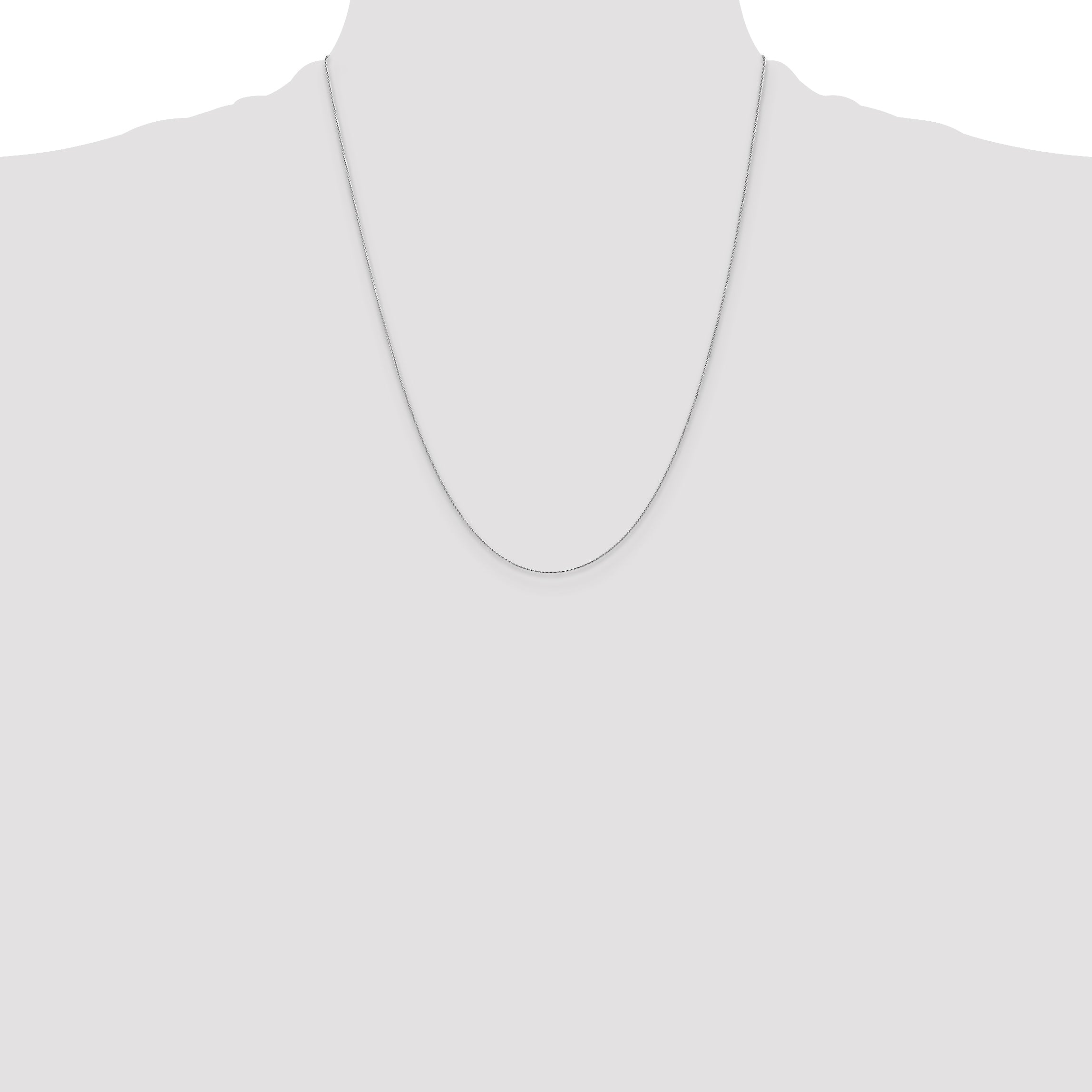 14k White Gold .8mm D/C Parisian Wheat Chain