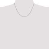 14k White Gold 1mm D/C Parisian Wheat Chain