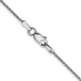 14k White Gold 1mm D/C Parisian Wheat Chain