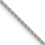 14k White Gold 1mm D/C Parisian Wheat Chain