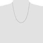 14k White Gold 1mm D/C Parisian Wheat Chain