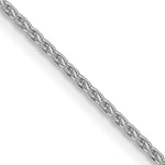 14k White Gold 1mm D/C Parisian Wheat Chain