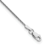 14K White Gold 1.4mm D/C Parisian Wheat Chain Anklet