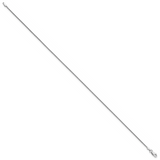 14K White Gold 1.4mm D/C Parisian Wheat Chain Anklet