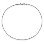 14K White Gold 1.4mm D/C Parisian Wheat Chain Anklet