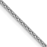 14k White Gold 1.4mm D/C Parisian Wheat Chain