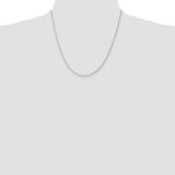 14k White Gold 1.4mm D/C Parisian Wheat Chain