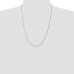 14k White Gold 1.4mm D/C Parisian Wheat Chain