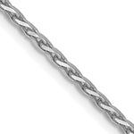 14k White Gold 1.6mm D/C Parisian Wheat Chain