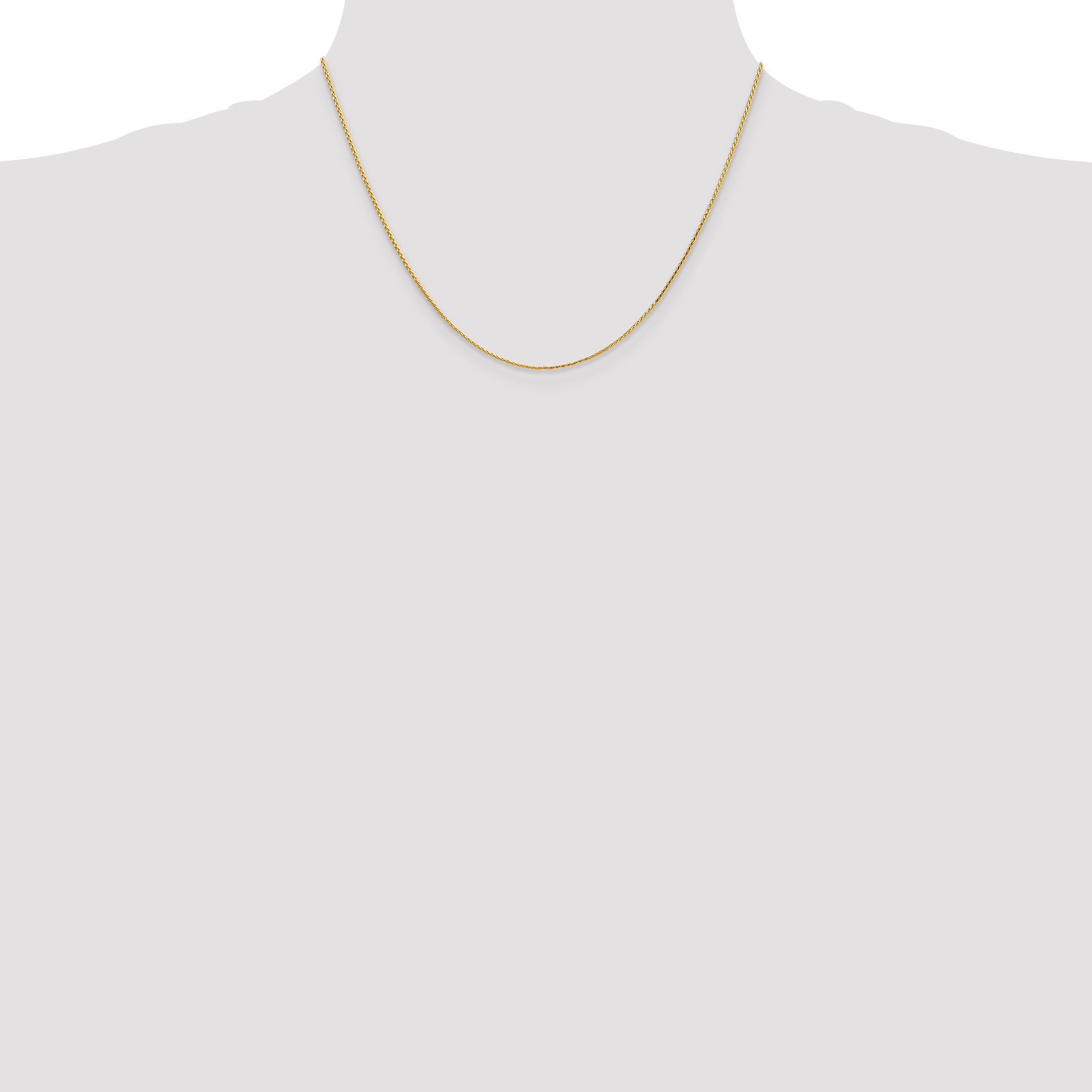 14K 1mm D/C Parisian Wheat Chain