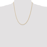 14K 1.4mm D/C Parisian Wheat Chain