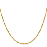 14K 1.6mm D/C Parisian Wheat Chain