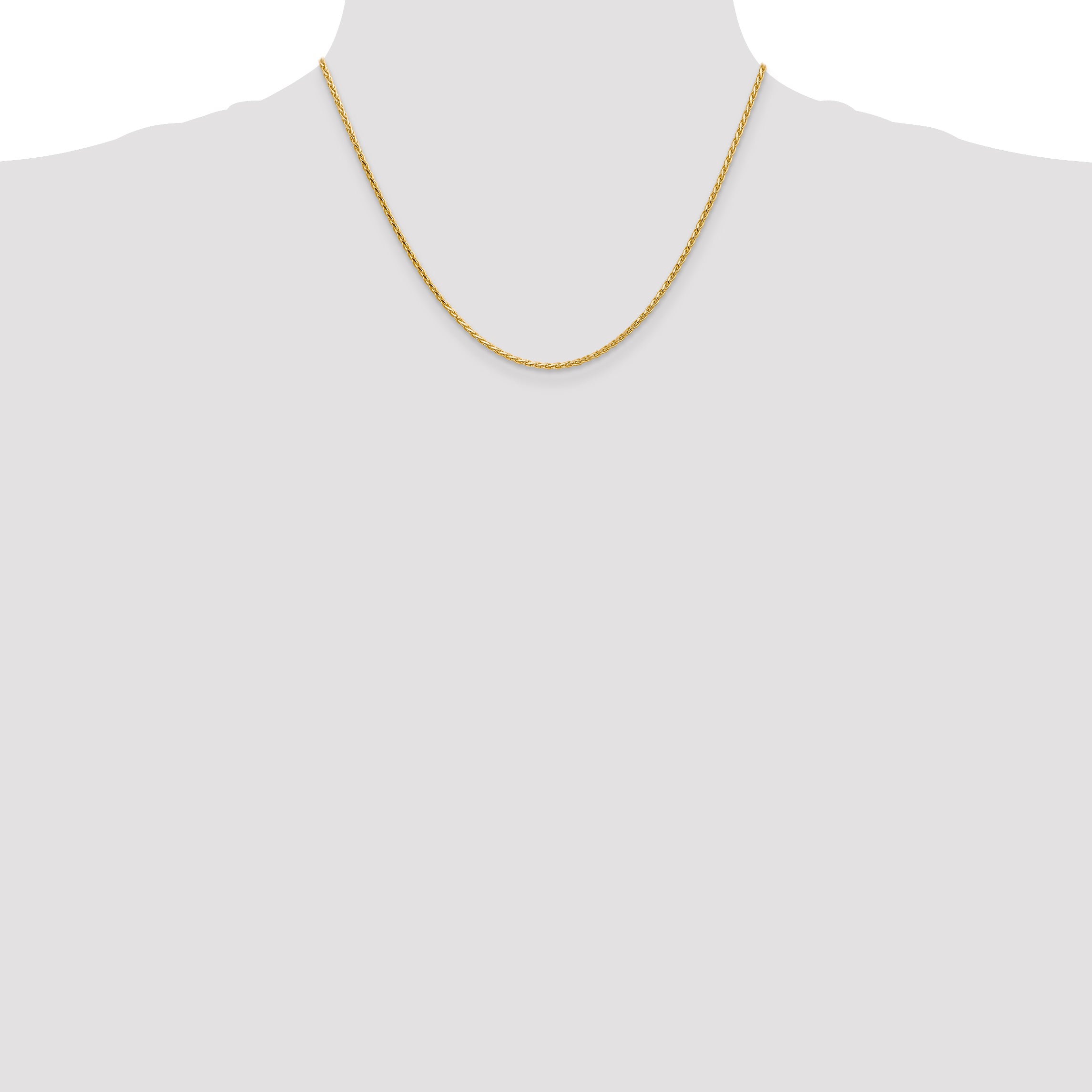 14K 1.6mm D/C Parisian Wheat Chain