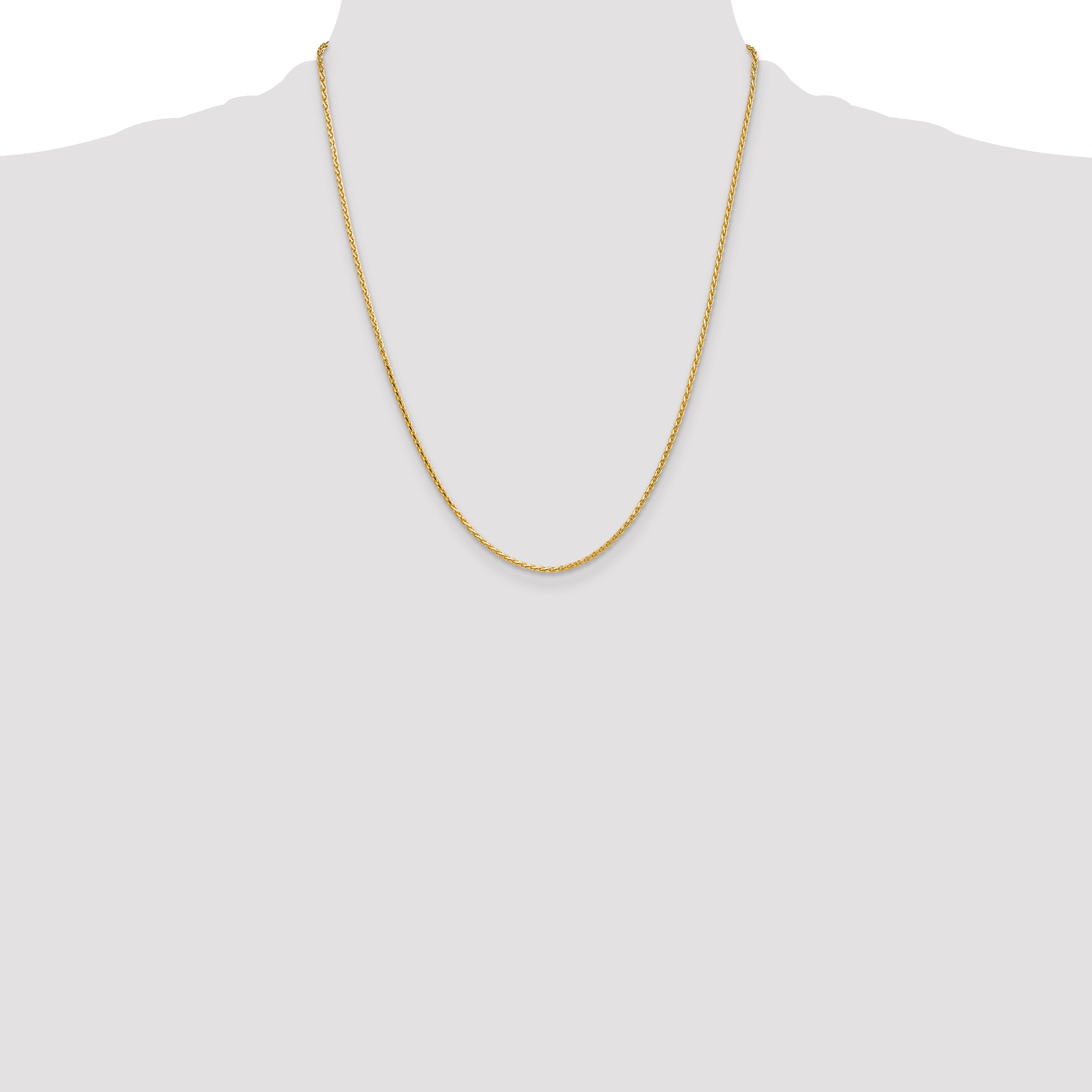 14K 1.6mm D/C Parisian Wheat Chain