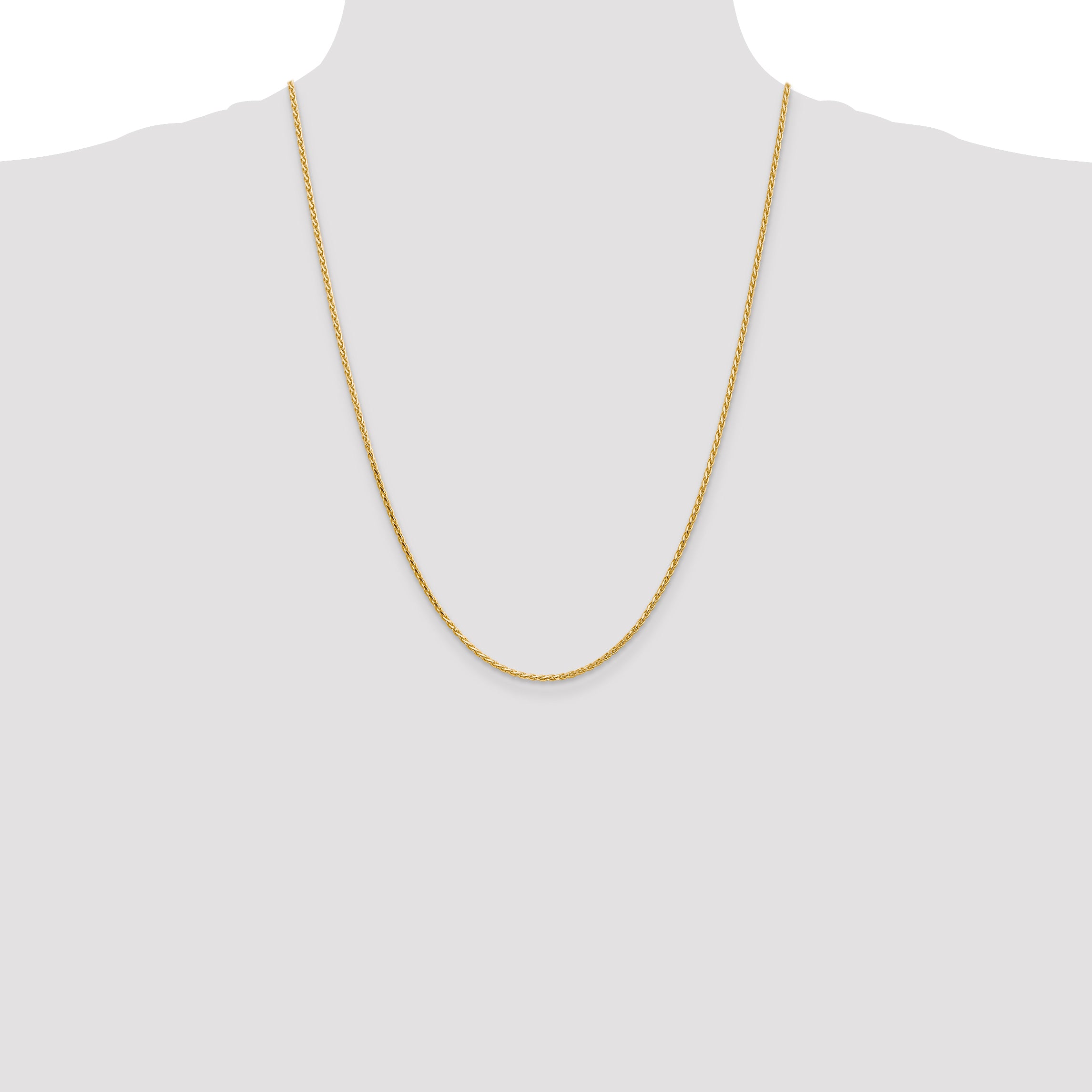 14K 1.6mm D/C Parisian Wheat Chain