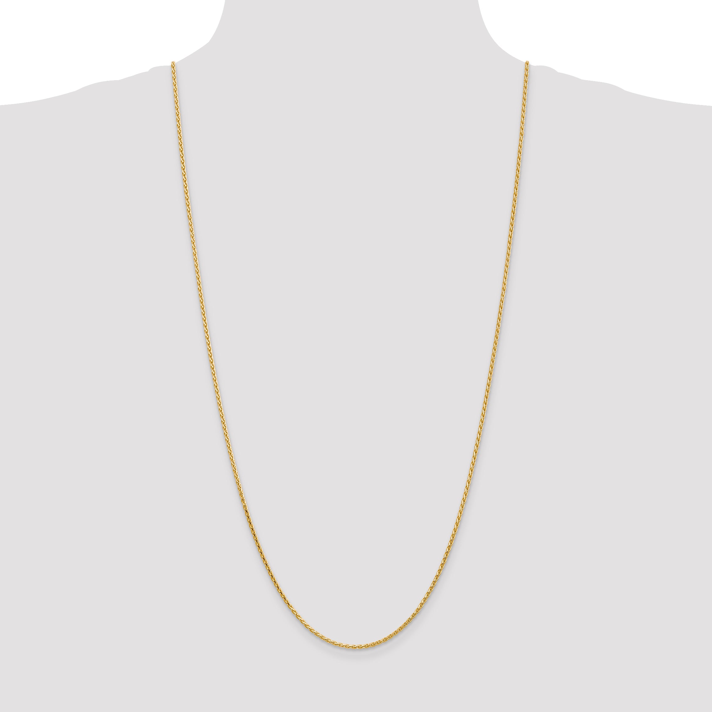 14K 1.6mm D/C Parisian Wheat Chain