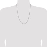 14k White Gold 1.25mm Spiga Chain