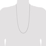 14k White Gold 1.25mm Spiga Chain